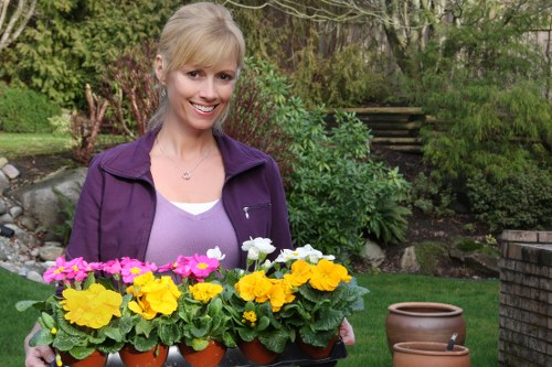 Gardener estimating waste volume in a local garden